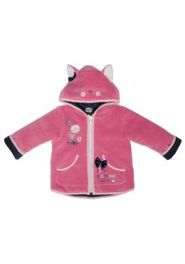 Garden baby велюровая розовая куртка для девочки 105533-01/26